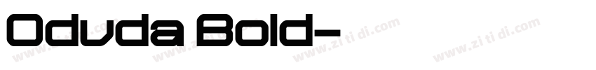 Oduda Bold字体转换